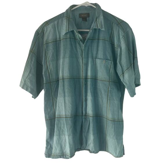 Bruno Men's Size Large Linen Blend Light Blue Button Up Shirt‎ - Picture 1 of 7